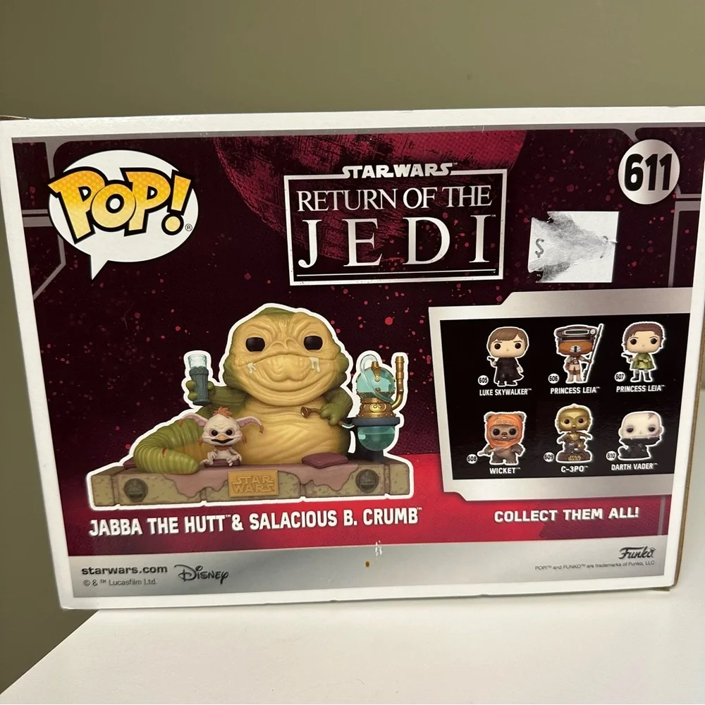 Funko Pop! Star Wars 40th Anniversary Jabba & Salacious B. Crumb Vinyl Figure - Picture 8 of 9